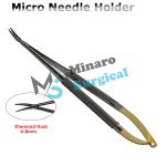 Micro Needle Holder CVD  Round Handle with Diamond Dust.